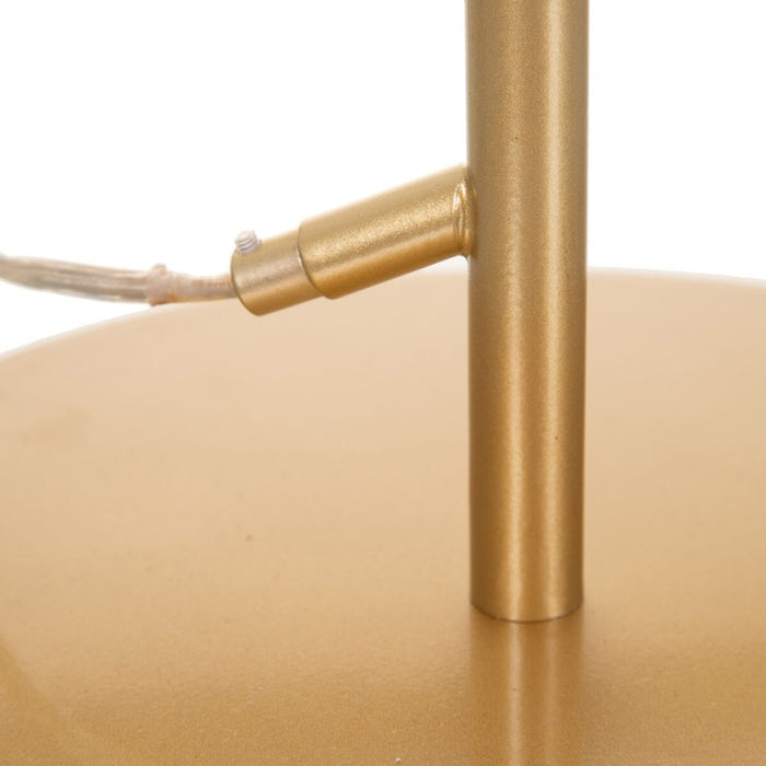 Lampă cu Picior 40 x 40 x 144 cm Geam Auriu* Metal Alb