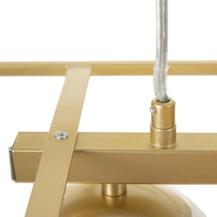 Lustră 45 x 20 x 20 cm Geam Auriu* Metal Alb