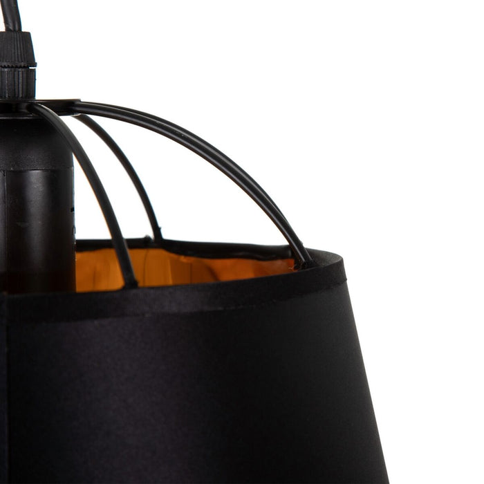 Lustră Negru Auriu* Metal 30 x 30 x 41 cm