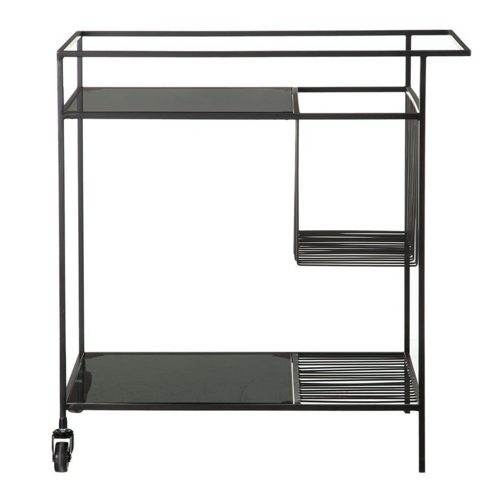 Coș de Bucătărie 67 x 40 x 70 cm Geam Negru Metal