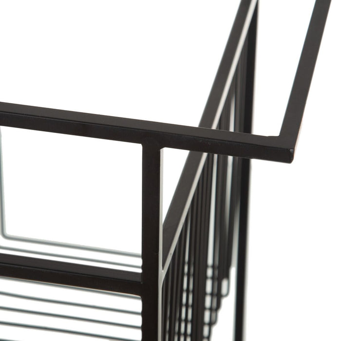 Coș de Bucătărie 67 x 40 x 70 cm Geam Negru Metal