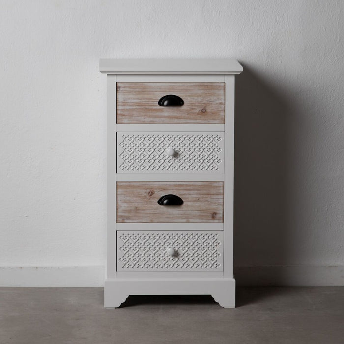 Dulap cu Sertare LOVE 45 x 33 x 77 cm Alb Lemn de brad