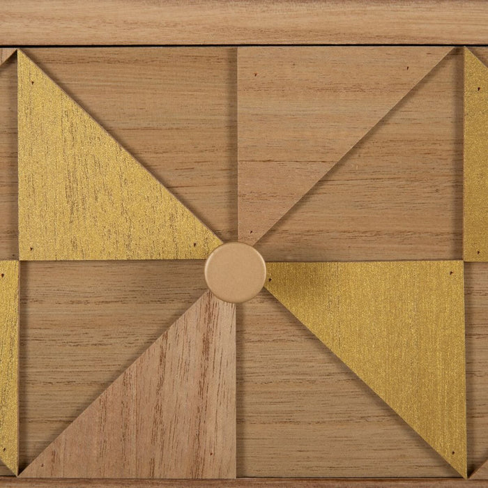 Dulap cu Sertare BONNARD 80 x 40 x 79,5 cm Natural Auriu* Lemn