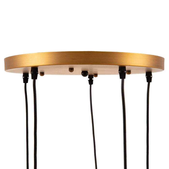 Lustră 40 x 40 x 140 cm Geam Auriu* Metal