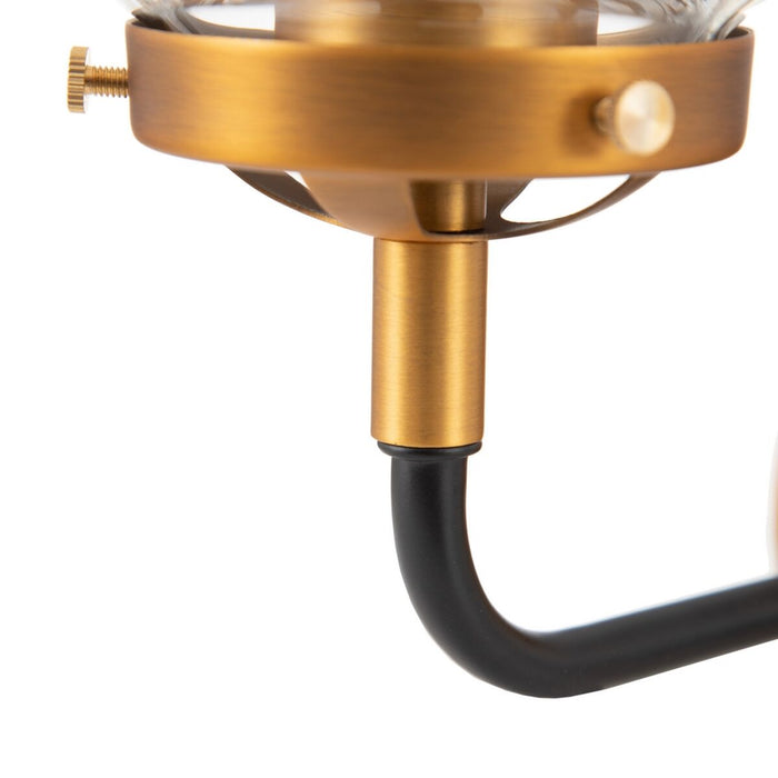 Lampă de Perete 33 x 23,5 x 32,5 cm Geam Auriu* Metal