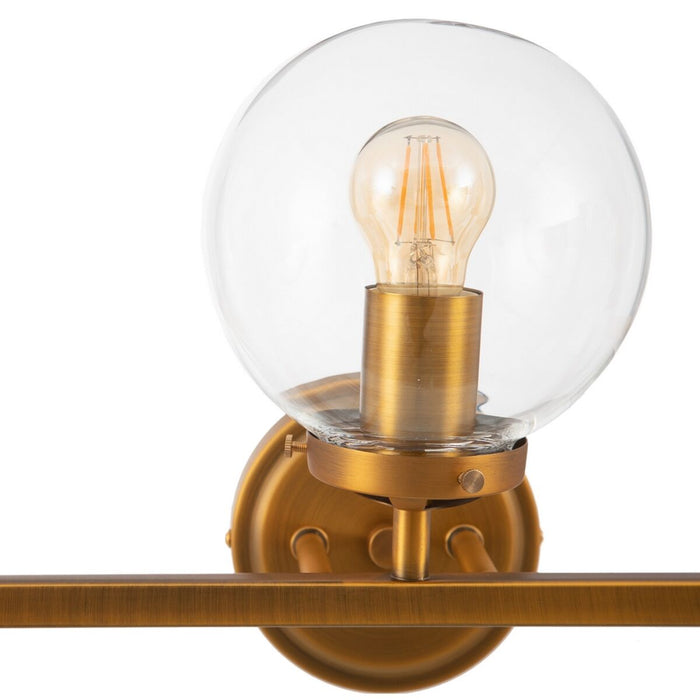 Lampă de Perete 60 x 20 cm Geam Auriu* Metal