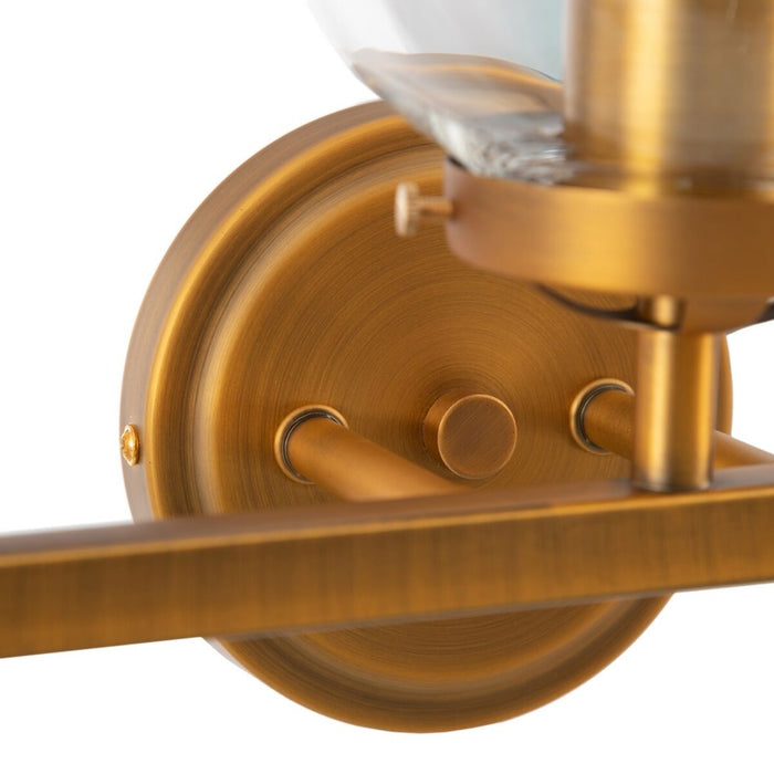 Lampă de Perete 60 x 20 cm Geam Auriu* Metal