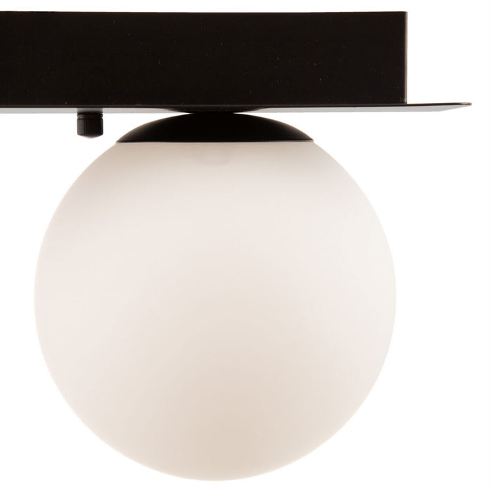 Lustră 40 x 15 x 20 cm Geam Negru Metal