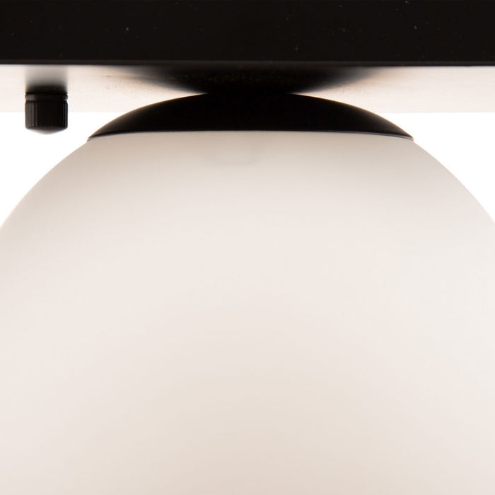 Lustră 40 x 15 x 20 cm Geam Negru Metal