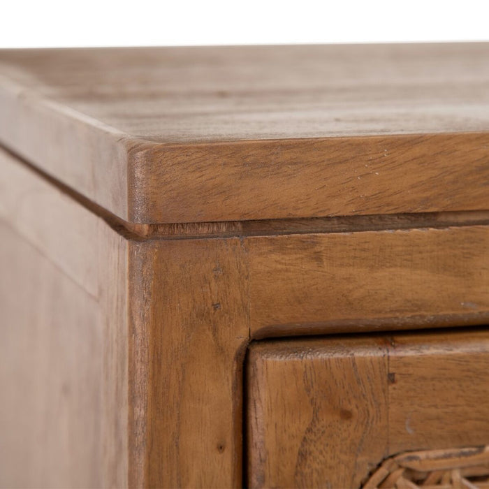 Servantă BATARI 80 x 40 x 90 cm Natural Lemn Ratan