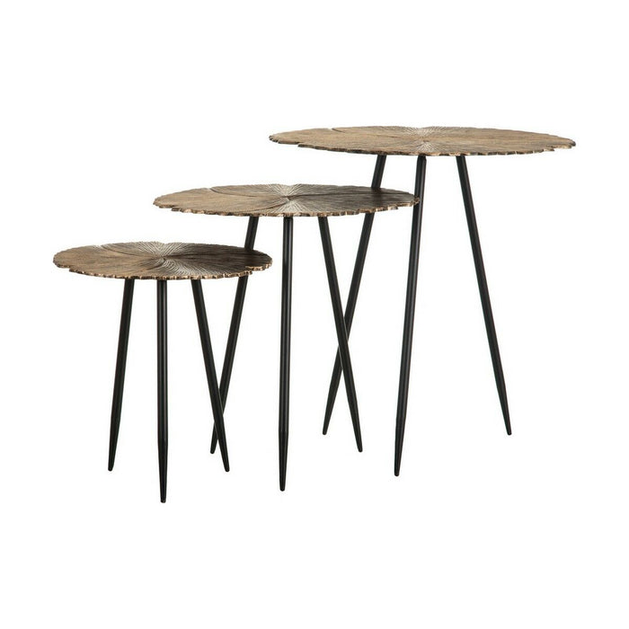 Masa laterală 59 x 59 x 63 cm Negru Auriu* Aluminiu Fier
