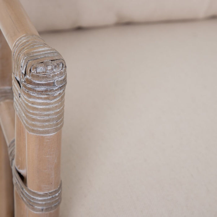 Canapea cu 3 Locuri 187 x 73 x 64 cm Natural Ratan
