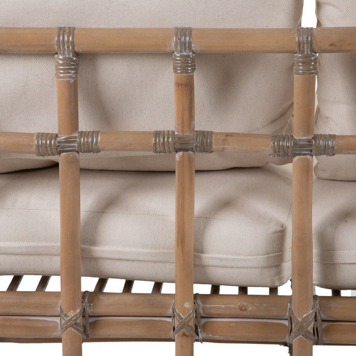 Canapea cu 3 Locuri 187 x 73 x 64 cm Natural Ratan
