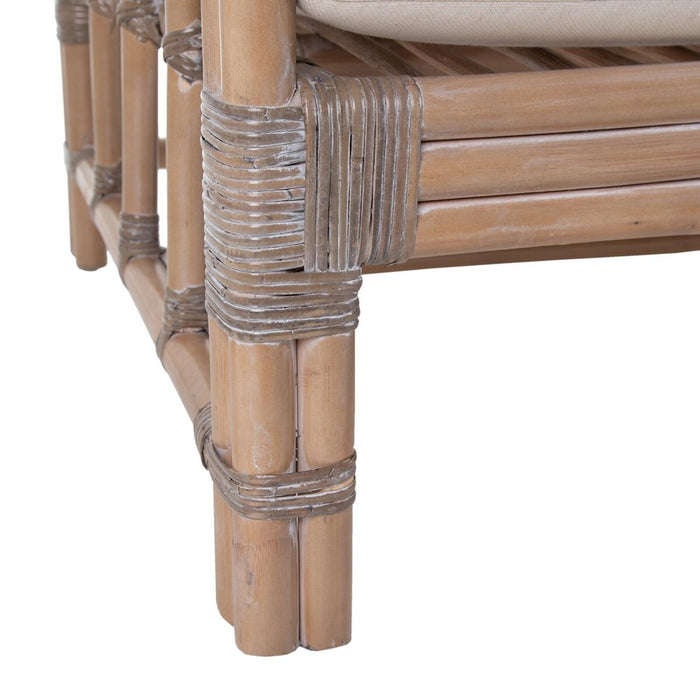 Canapea cu 3 Locuri 187 x 73 x 64 cm Natural Ratan