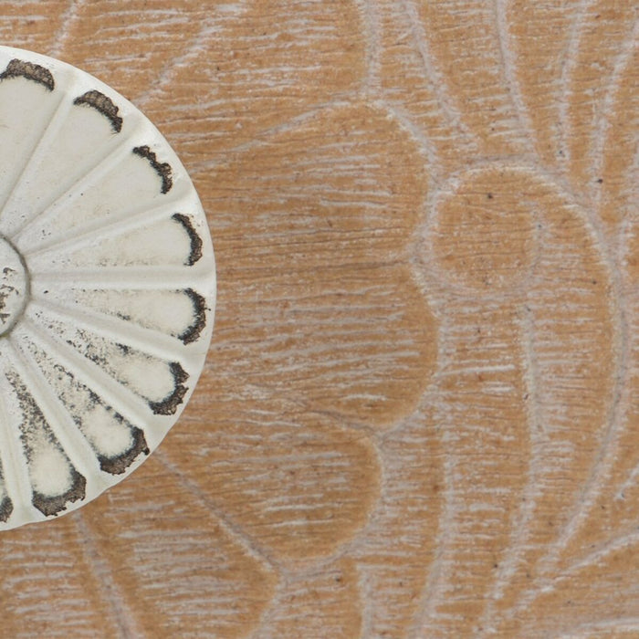 Mobilă TV KLEE 120 x 40 x 50 cm Natural lemn de pin Alb