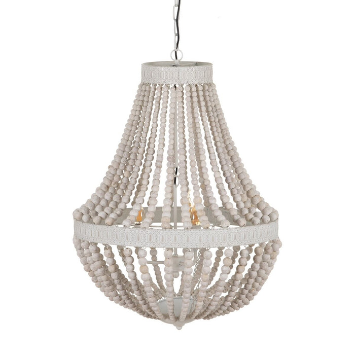 Lustră Alb Lemn Metal 220 V 240 V 220-240 V 60 x 60 x 80 cm