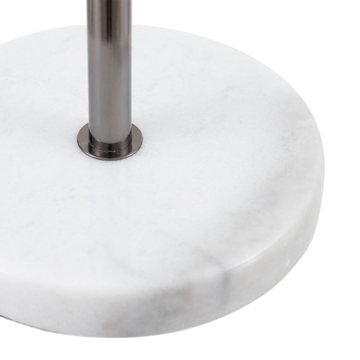 Lampă de masă Alb Gri Argintiu Metal Geam Marmură Fier 220 V 20 x 16 x 54 cm