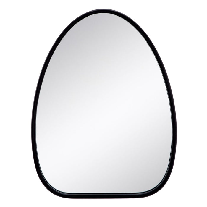 Oglindă de perete 52 x 2,5 x 68 cm Negru Metal