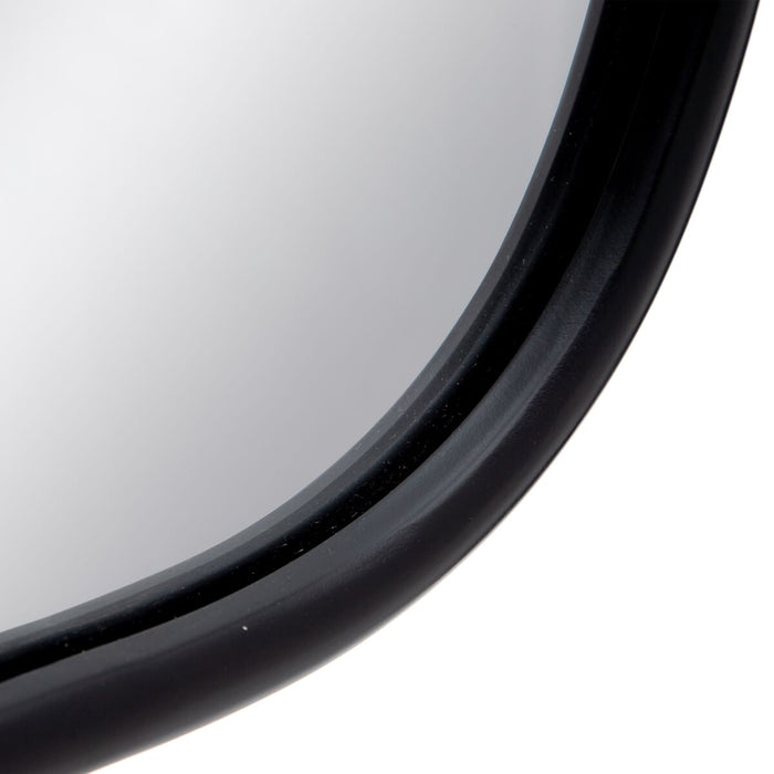 Oglindă de perete 52 x 2,5 x 68 cm Negru Metal