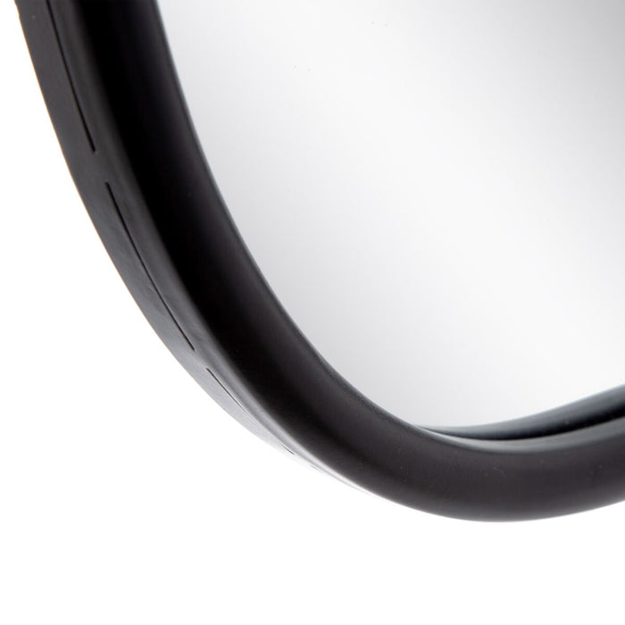 Oglindă de perete 52 x 2,5 x 68 cm Negru Metal