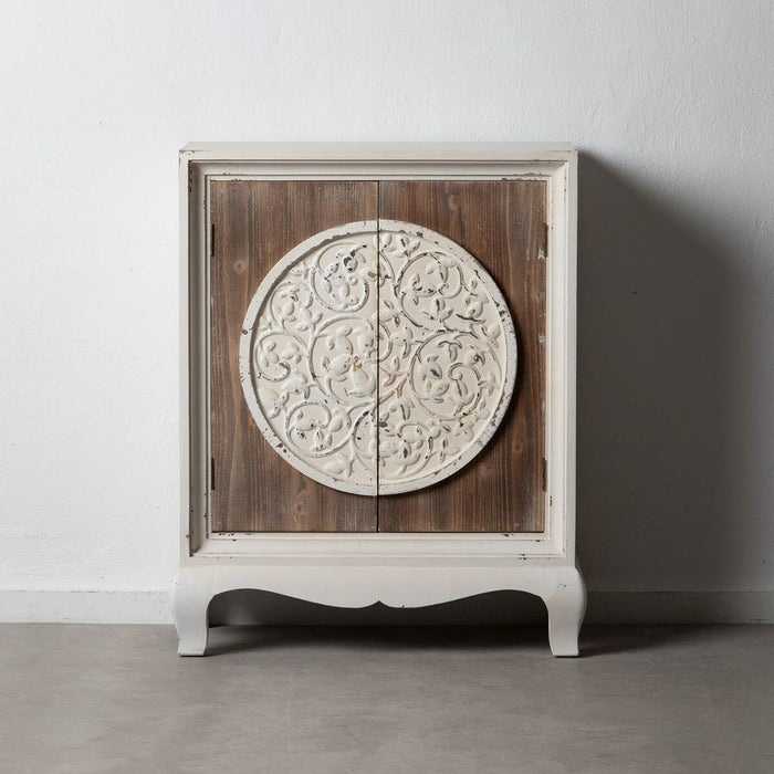 Dulap NATURE 79 x 40 x 96 cm Natural Alb Lemn de brad Lemn MDF