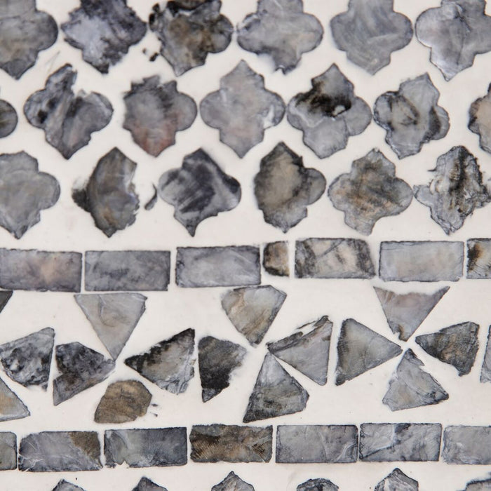 Ghiveci Gri Alb Sidef 21 x 21 x 47 cm