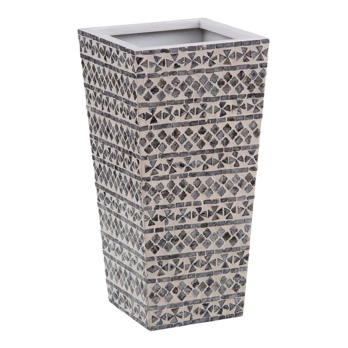 Ghiveci 31 x 31 x 61 cm Gri Alb Sidef