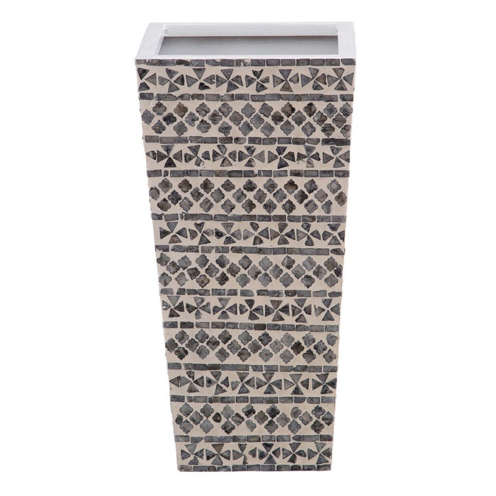 Ghiveci 31 x 31 x 61 cm Gri Alb Sidef