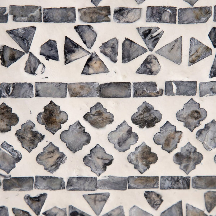Ghiveci 31 x 31 x 61 cm Gri Alb Sidef
