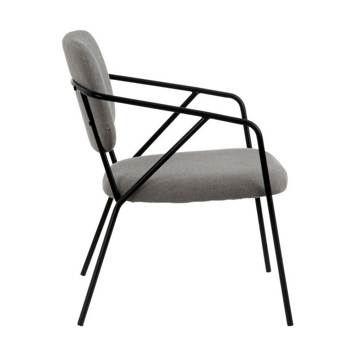 Scaun cu Mânere 60,5 x 56 x 75 cm Țesut Sintetic Metal Gri deschis