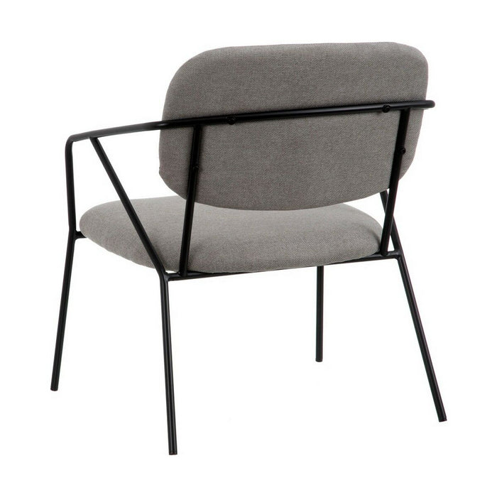 Scaun cu Mânere 60,5 x 56 x 75 cm Țesut Sintetic Metal Gri deschis