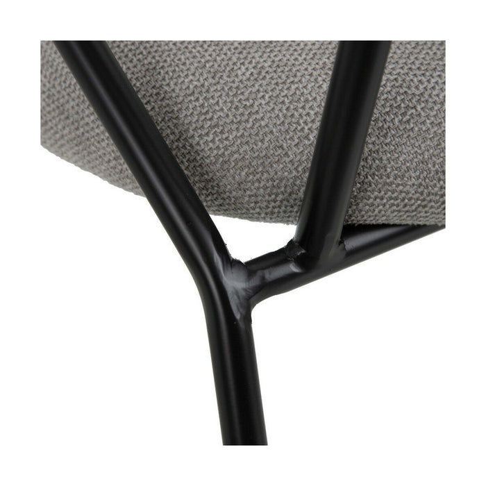 Scaun cu Mânere 60,5 x 56 x 75 cm Țesut Sintetic Metal Gri deschis