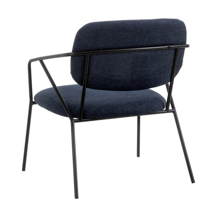 Scaun cu Mânere 60,5 x 56 x 75 cm Țesut Sintetic Albastru Metal