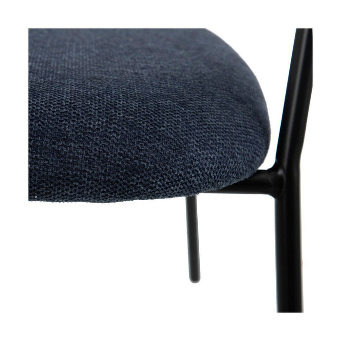 Scaun cu Mânere 60,5 x 56 x 75 cm Țesut Sintetic Albastru Metal