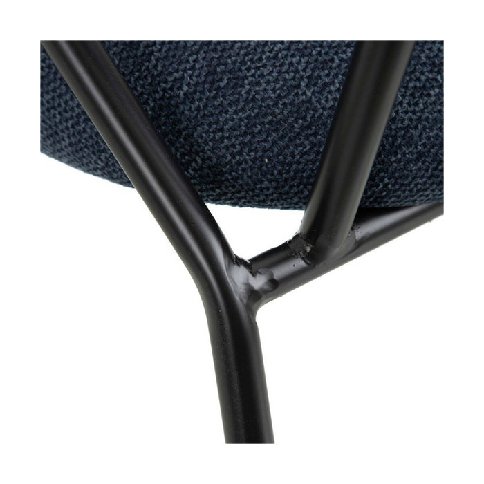 Scaun cu Mânere 60,5 x 56 x 75 cm Țesut Sintetic Albastru Metal