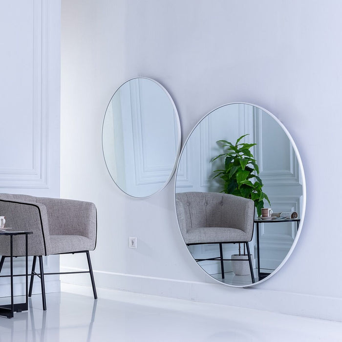 Oglindă de perete Geam Alb 120 x 2 x 120 cm DMF