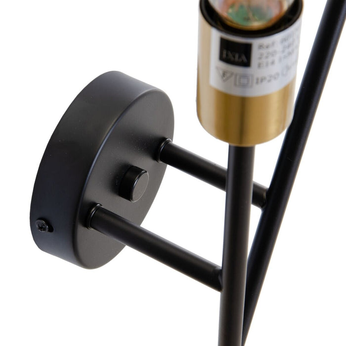 Lampă de Perete 23 x 10 x 52 cm Negru Metal