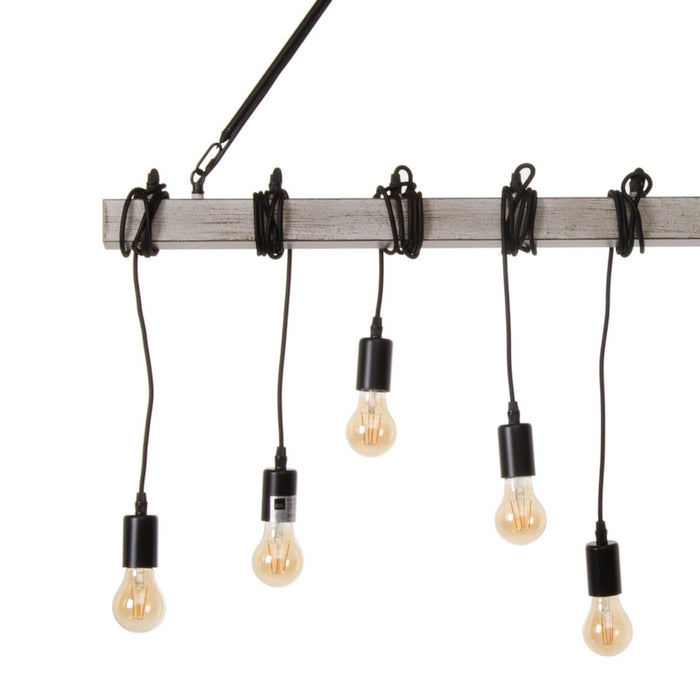 Lustră 107 x 5 x 15 cm Negru Metal