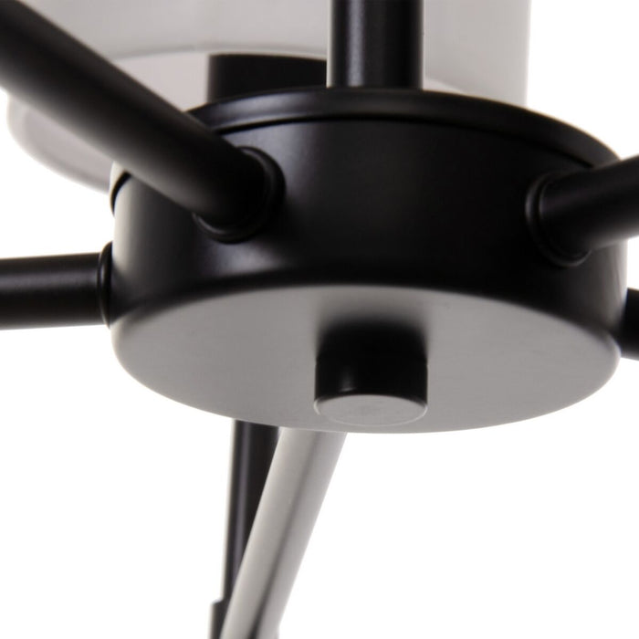 Lustră 64 x 64 x 38 cm Negru Metal Alb Ø 18 cm