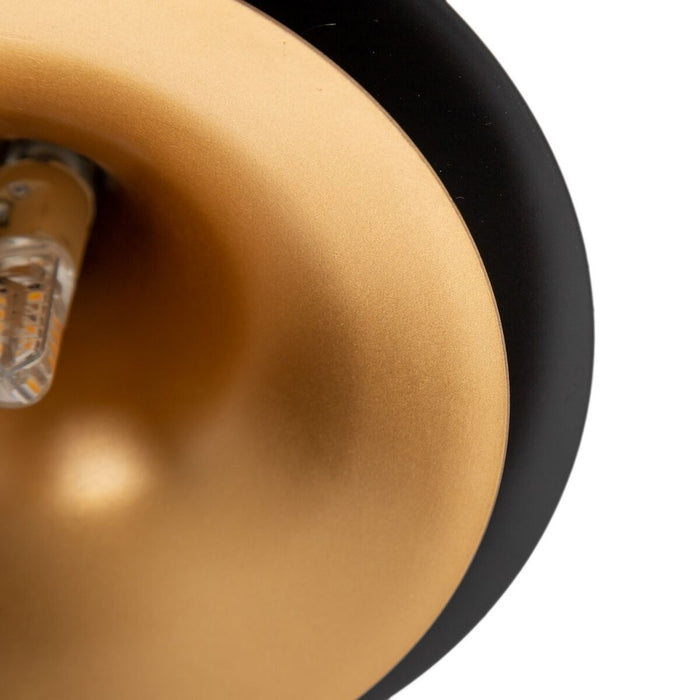 Lustră 36 x 36 x 130 cm Negru Auriu* Metal Ø 18,5 cm