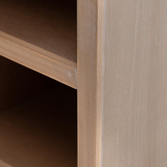 Servantă KENSY 80 x 34 x 98 cm Natural Lemn Alb