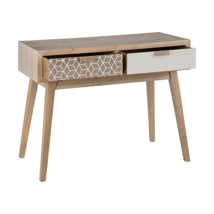 Mobilier pentru Hol KENSY 95 x 40 x 75 cm Natural Lemn Alb