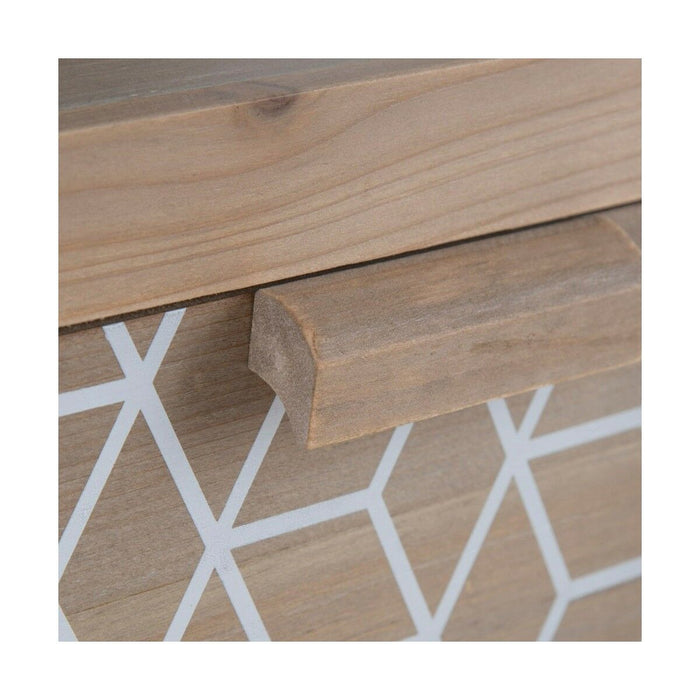Mobilier pentru Hol KENSY 95 x 40 x 75 cm Natural Lemn Alb