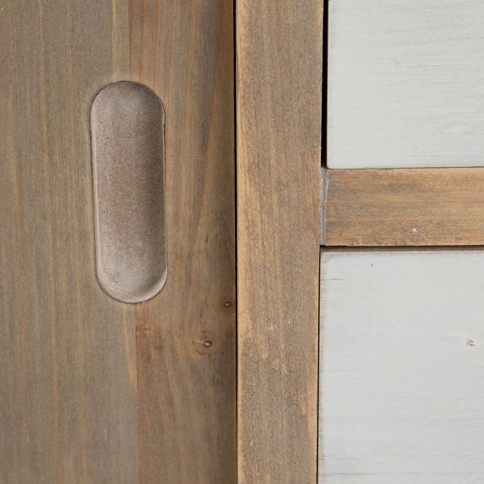 Mobilă TV KENSY 120 x 34 x 54,5 cm Natural Lemn Alb