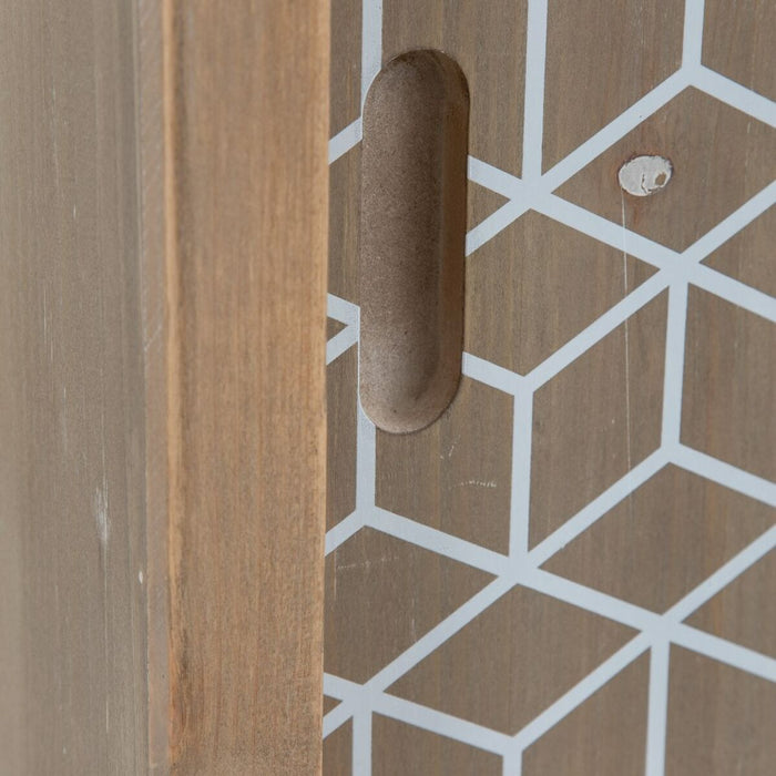 Mobilă TV KENSY 120 x 34 x 54,5 cm Natural Lemn Alb