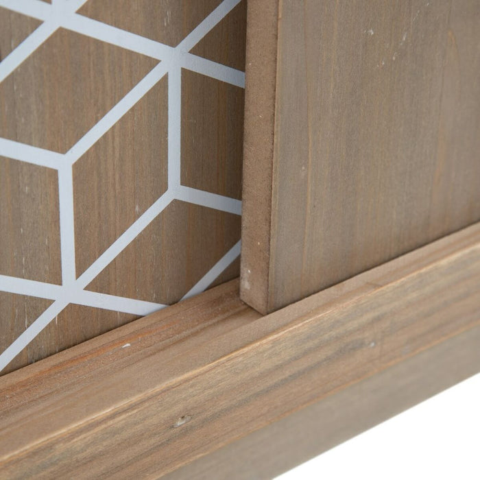 Mobilă TV KENSY 120 x 34 x 54,5 cm Natural Lemn Alb