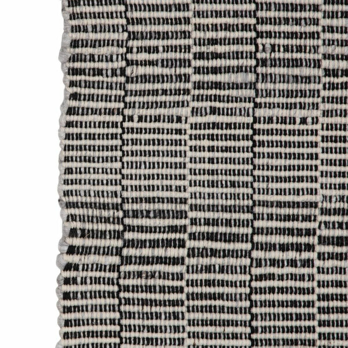 Covor 80 x 150 cm Țesut Sintetic Negru Crem