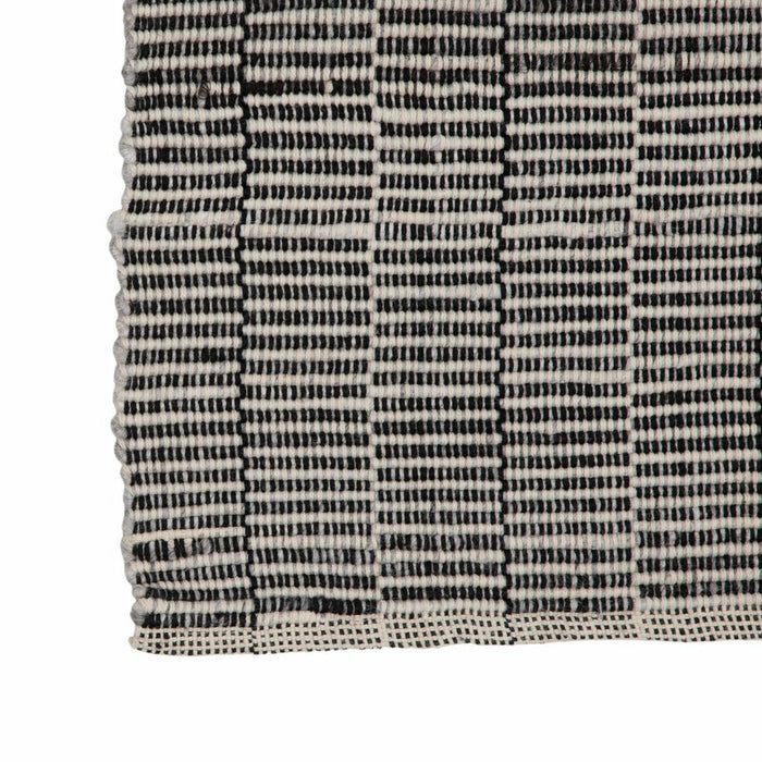 Covor 80 x 150 cm Țesut Sintetic Negru Crem