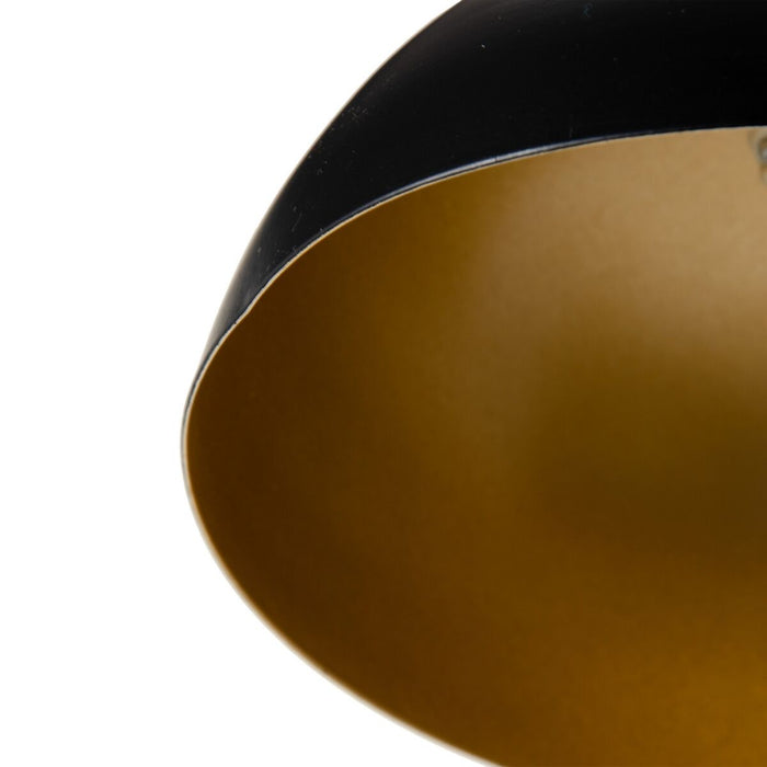 Lustră Geam Negru Metal Alb 25 x 25 x 40 cm