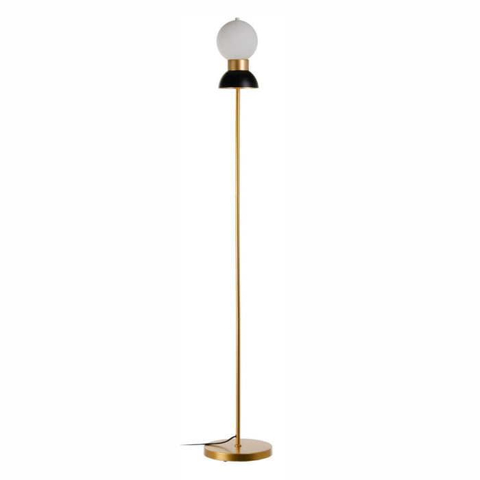 Lampă cu Picior 24,5 x 24,5 x 158 cm Geam Negru Metal Alb